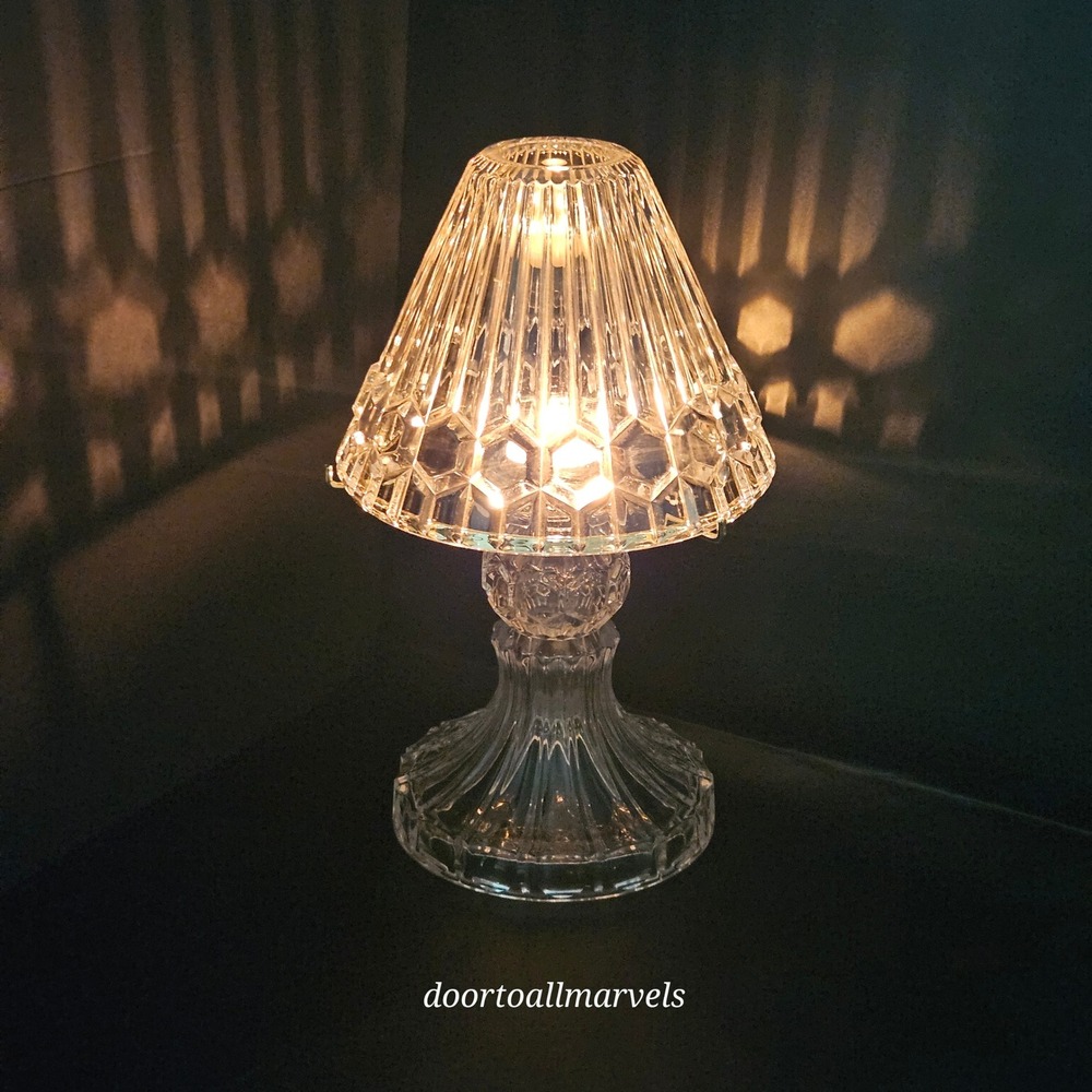 Vintage PartyLite Astoria Lead Crystal Fairy Lamp P7761 Retired EUC